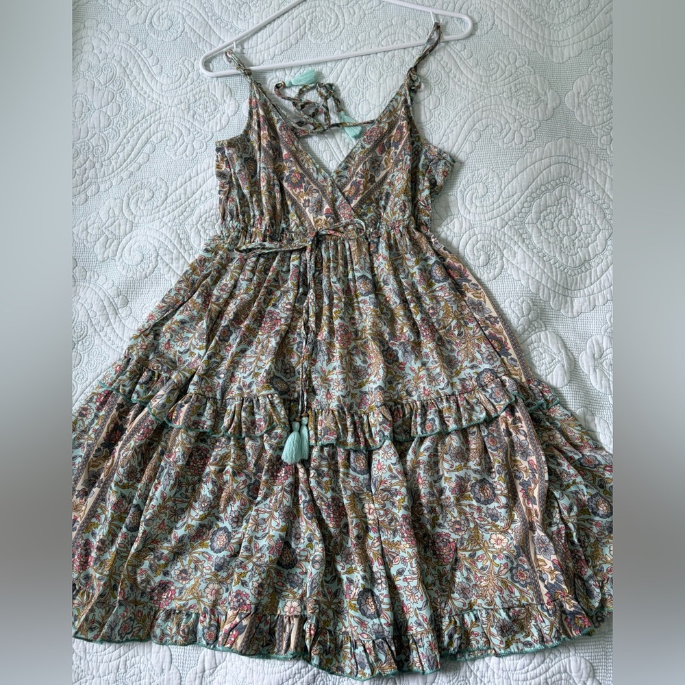 Floral Kids Dress with Tassel Accents